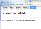 HTTP Error 503. The service is unavailable.